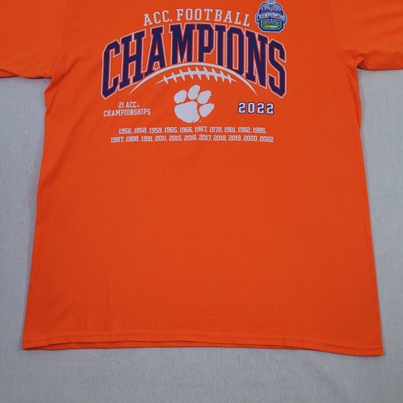 Sc Clemson Tigers 2022 SGA ACC FOOTBALL CHAMPIONS Graphic Tee Mens Large EUC - Picture 3 of 13